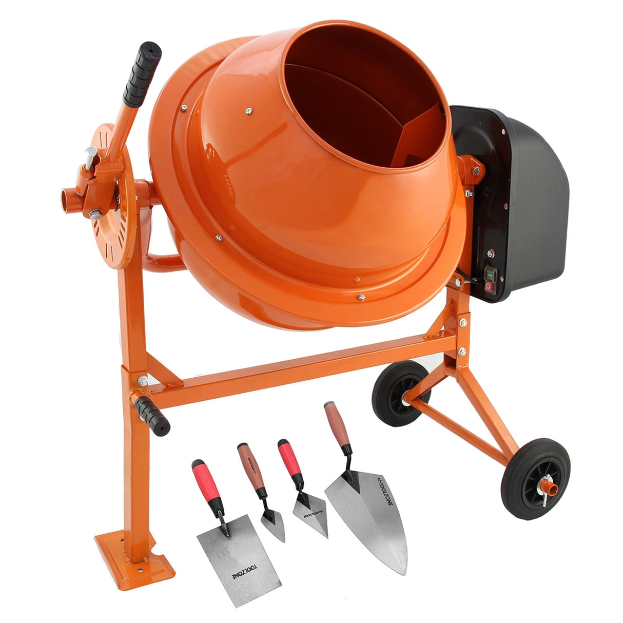 70L T-Mech Electric Cement Mixer With Trowel Set - Like New