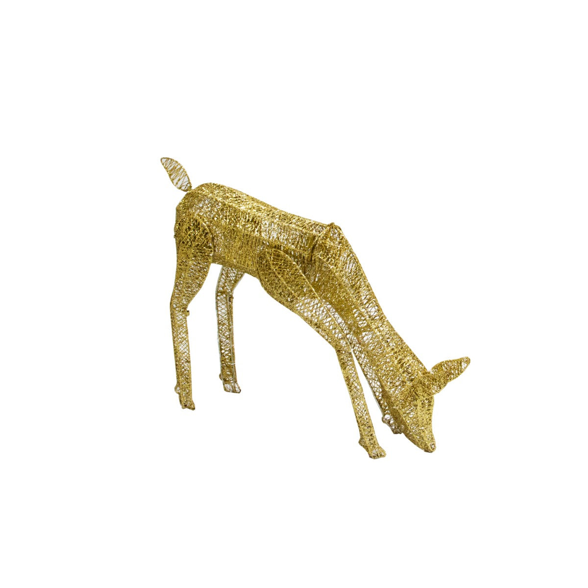 Light Up Reindeer Gold Grazing Doe - 61cm 120 Ice White LED - Used - Good