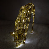 Light Up Reindeer Gold Grazing Doe - 61cm 120 Ice White LED - Used - Good