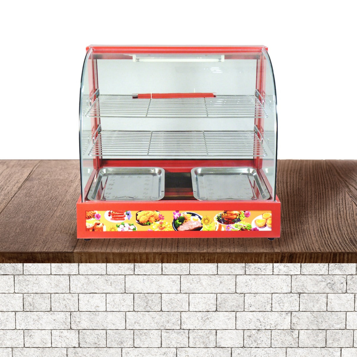 KuKoo 60cm Wide Glass Food Warmer - Like New