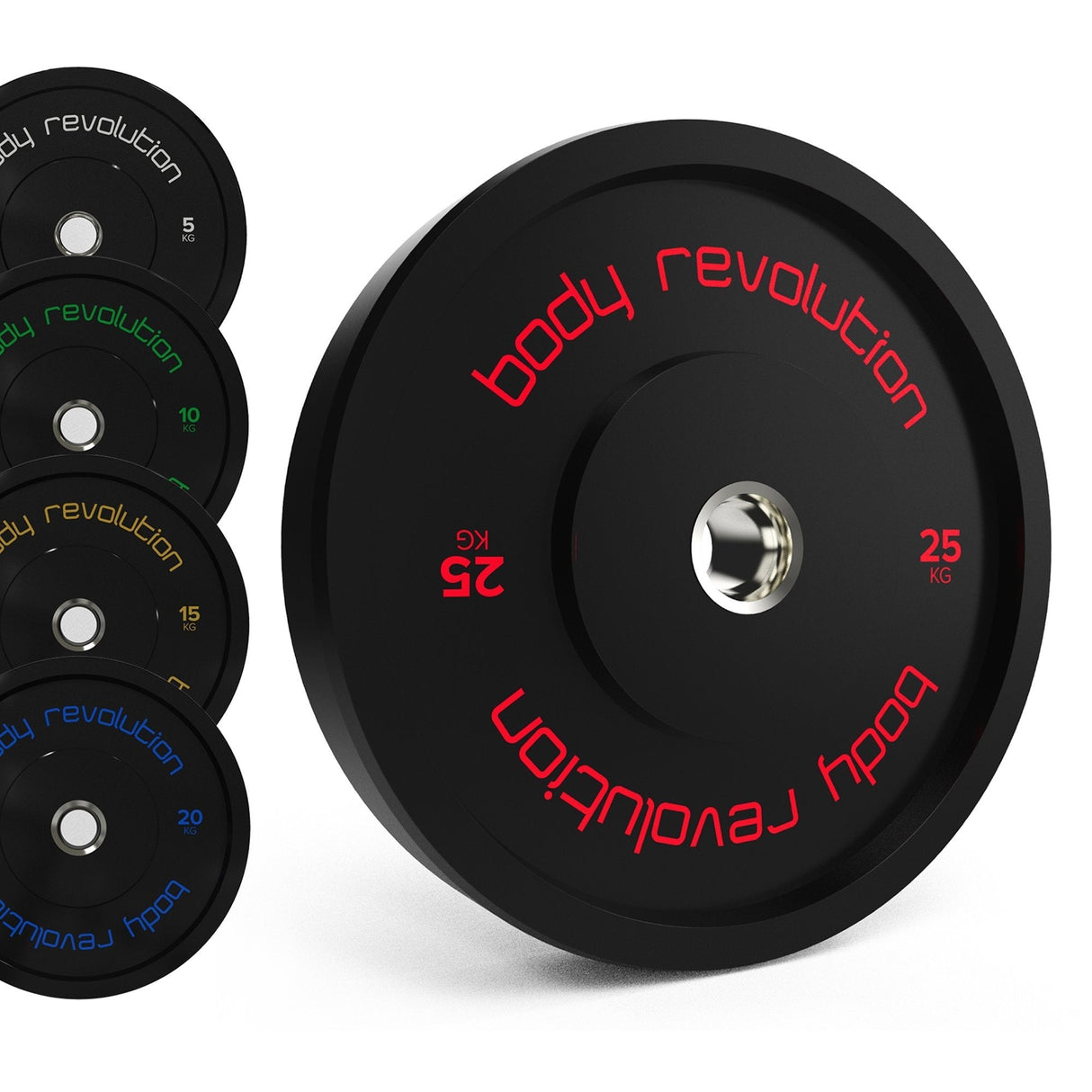 Body Revolution Olympic Bumper Plates (Black) - Used - Very Good