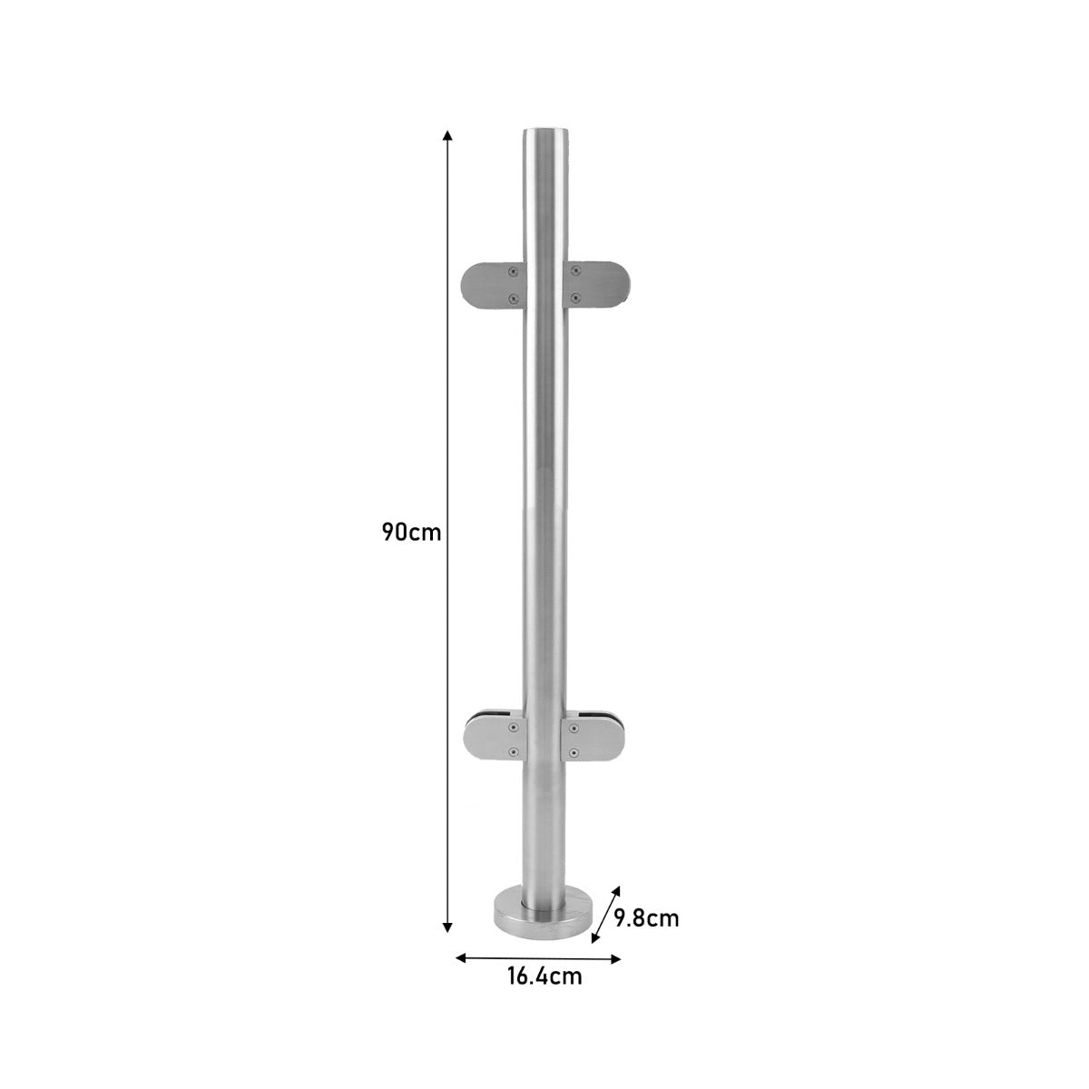 MonsterShop Stainless Steel Balustrade, Mid Post, 90cm H - Used - Acceptable