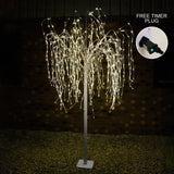 Weeping Willow Tree - White- 240cm - Warm White - Used - Good