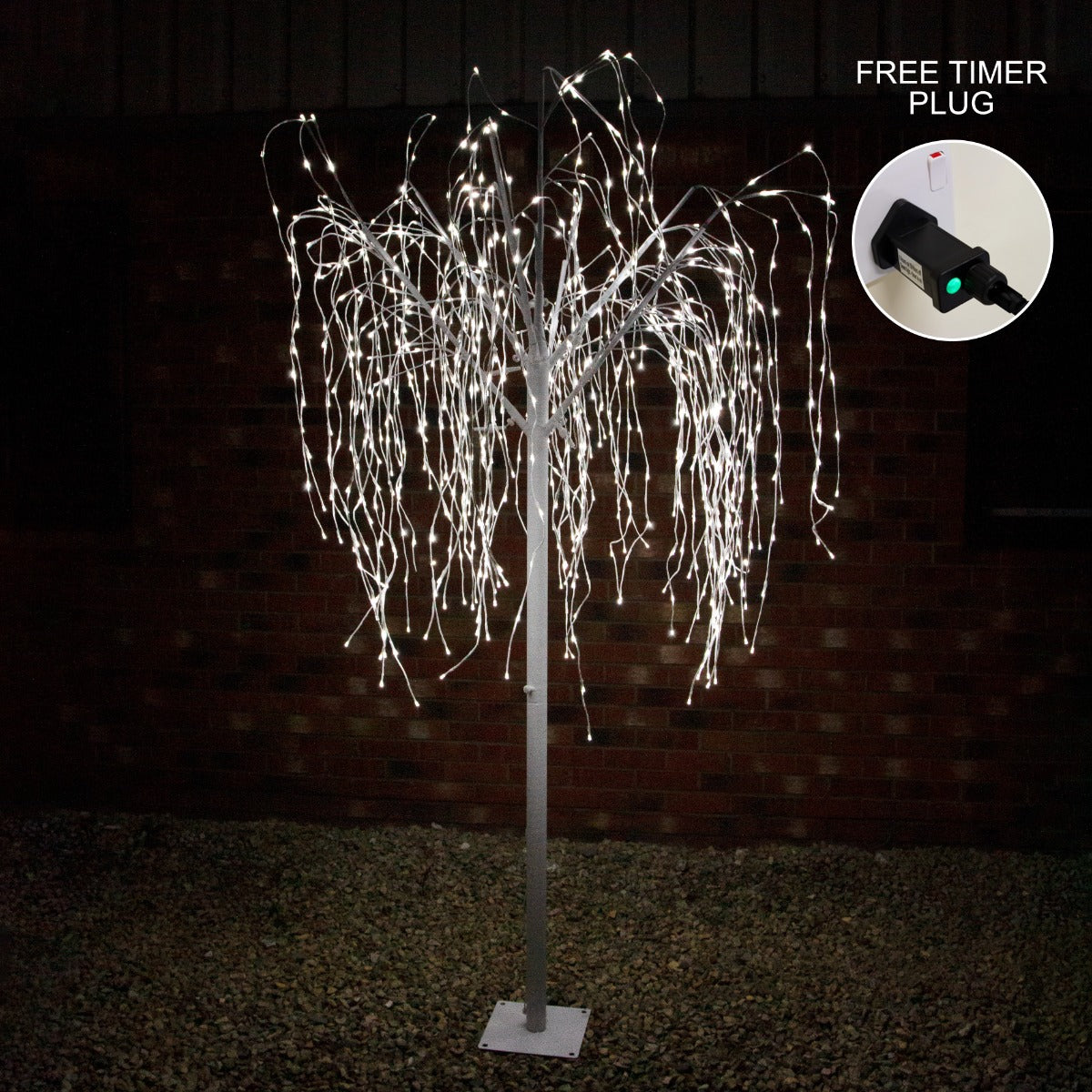 Weeping Willow Tree - White - 240cm - Cool White - Used - Good