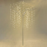 Weeping Willow Tree - White- 240cm - Warm White - Like New