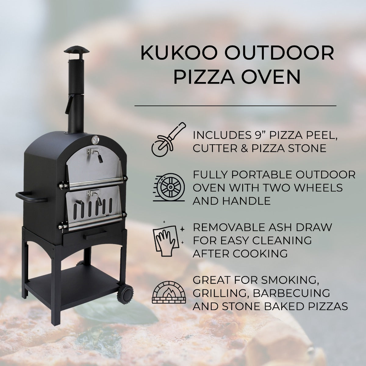 KuKoo Outdoor Pizza Oven & Pizza Peel - Used - Good