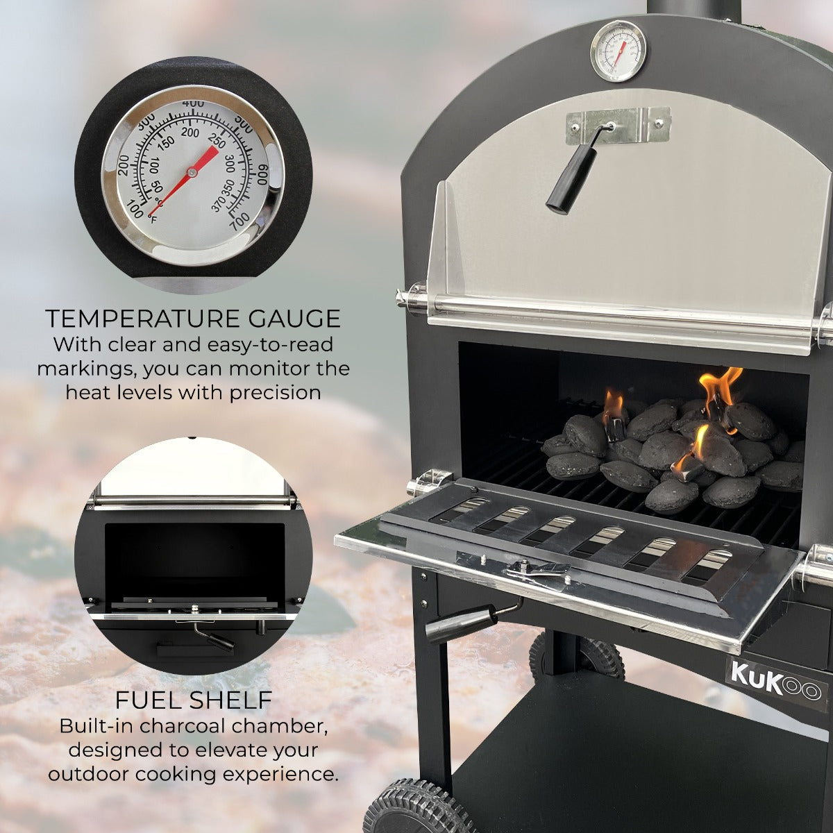 KuKoo Outdoor Pizza Oven & Pizza Peel - Like New