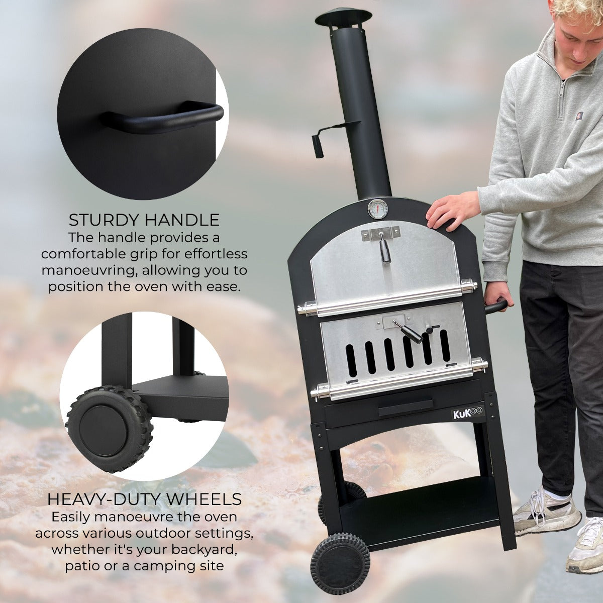 KuKoo Outdoor Pizza Oven & Pizza Peel - Like New
