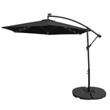 Black 3m LED Cantilever Parasol With Fan Base - Used - Good