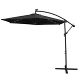 Black 3m LED Cantilever Parasol - Like New