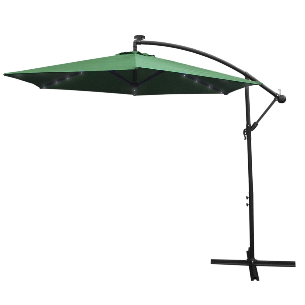 Green 3m LED Cantilever Parasol - Used - Good