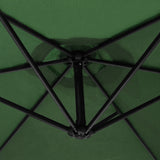 Green 3m LED Cantilever Parasol With Fan Base - Used - Very Good