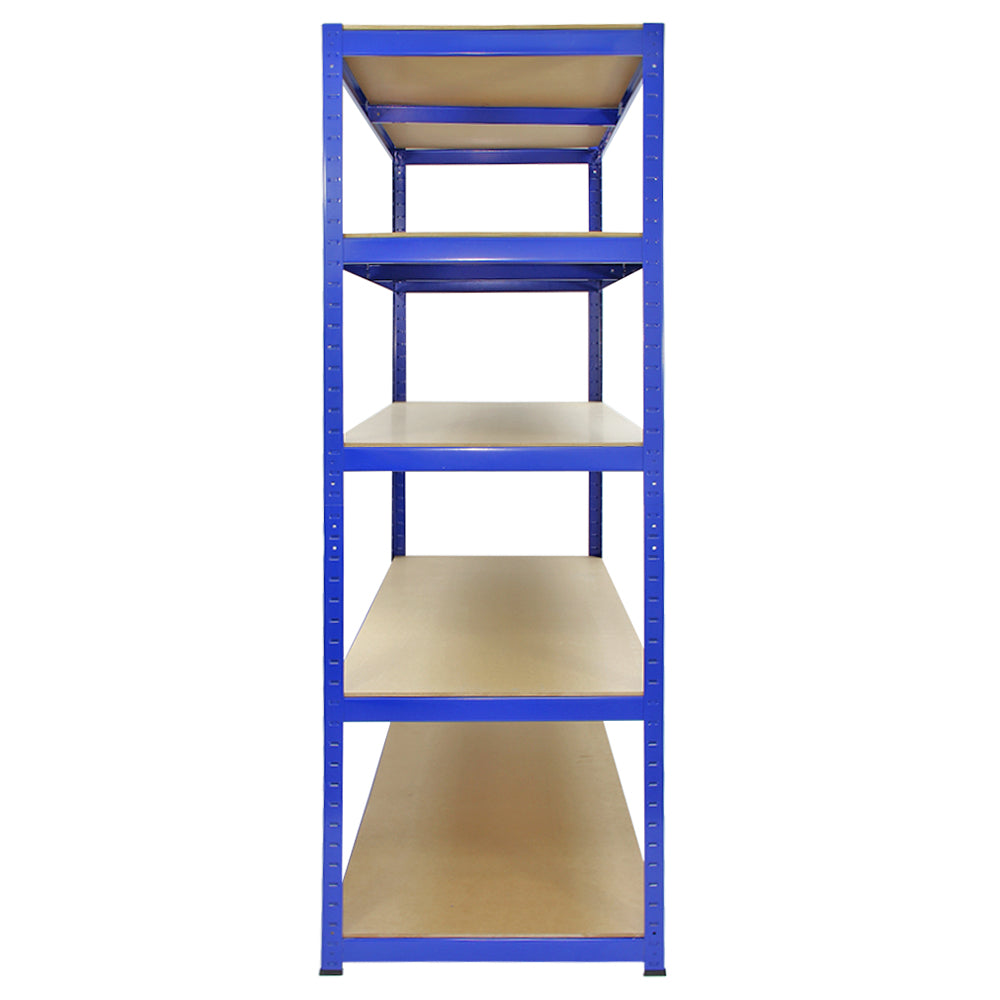Monster Racking T-Rax Strong Storage Shelves, Blue, 120cm W, 60cm D, Set of 5 - Like New