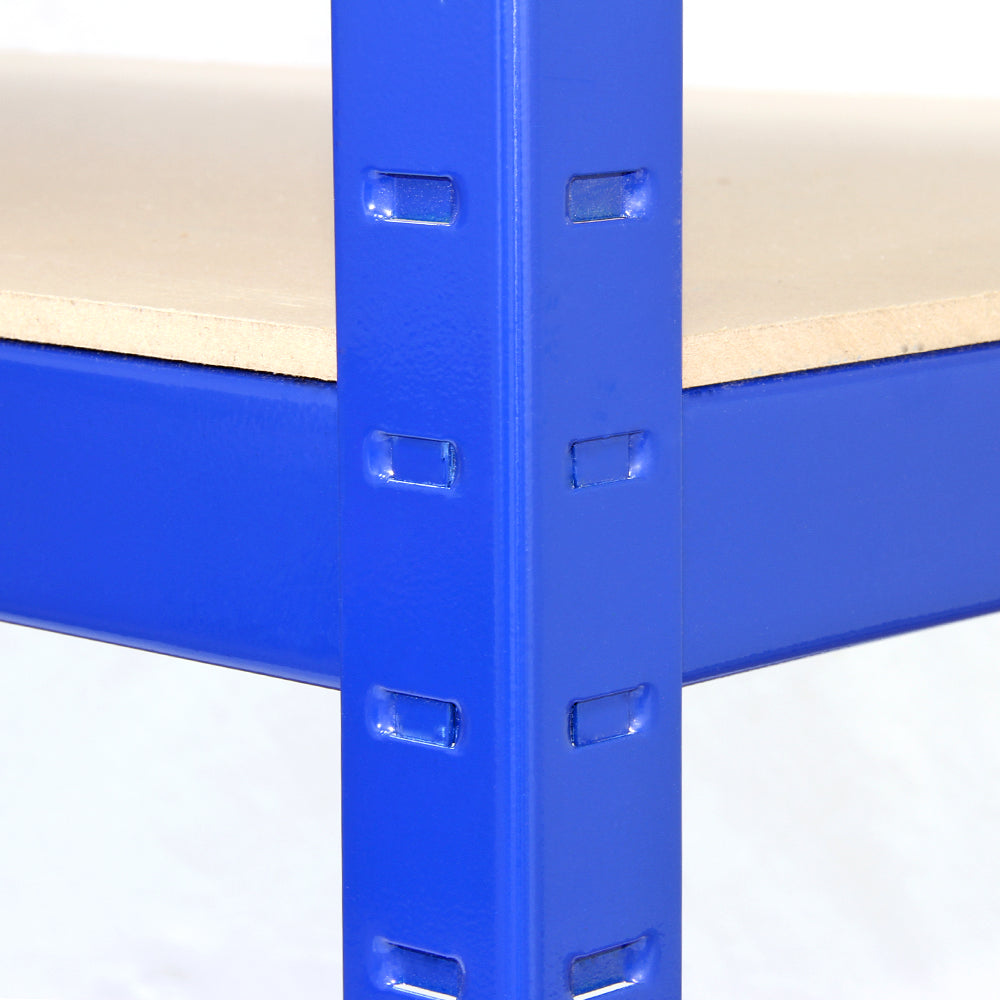Monster Racking T-Rax Strong Storage Shelves, Blue, 120cm W, 60cm D, Set of 5 - Like New