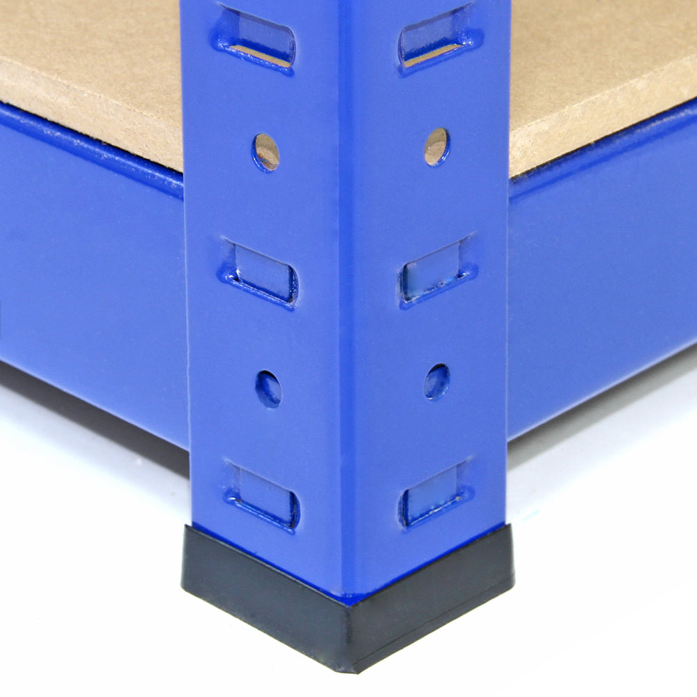 Monster Racking T-Rax Strong Storage Shelves, Blue, 120cm W, 60cm D, Set of 5 - Like New