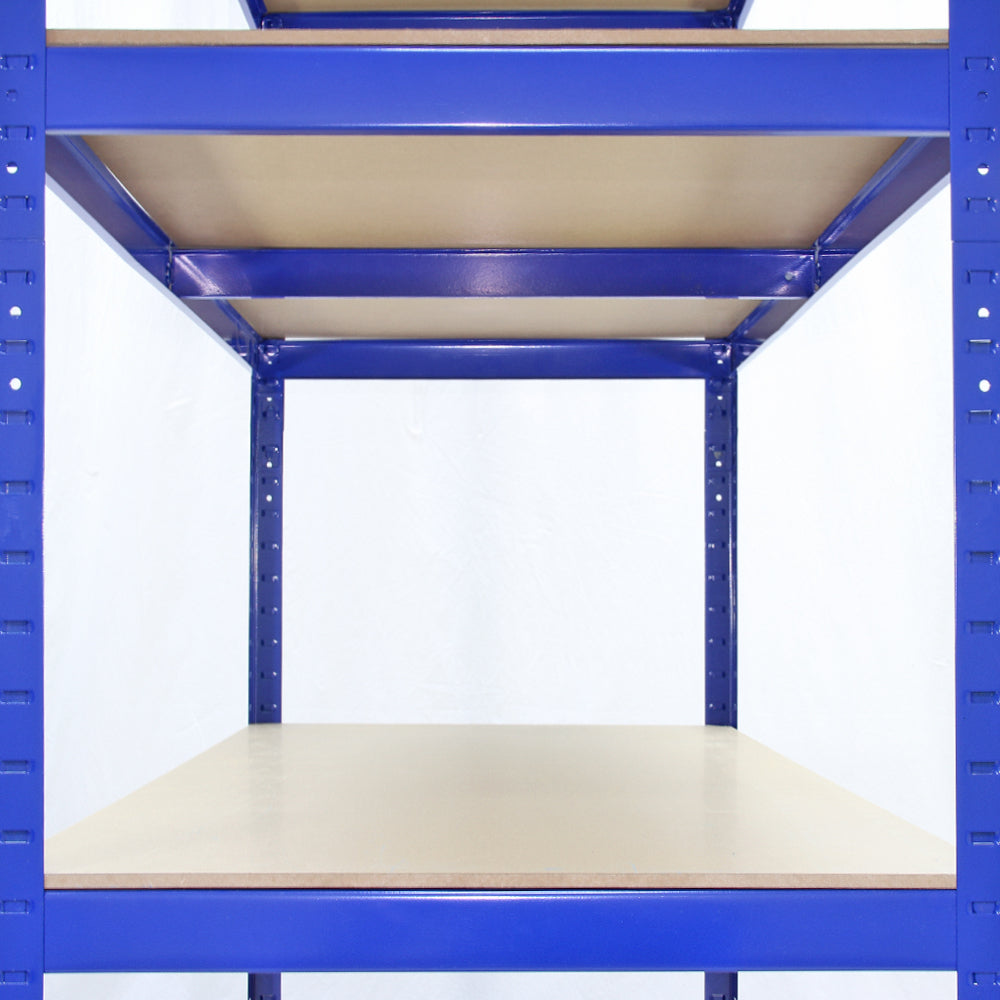 Monster Racking T-Rax Strong Storage Shelves, Blue, 120cm W, 60cm D, Set of 5 - Like New