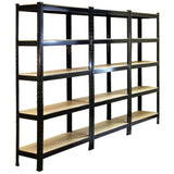 Monster Racking T-Rax Heavy Duty Shelving Units, Black, 75cm W, 30cm D, Set of 3 - Used - Good