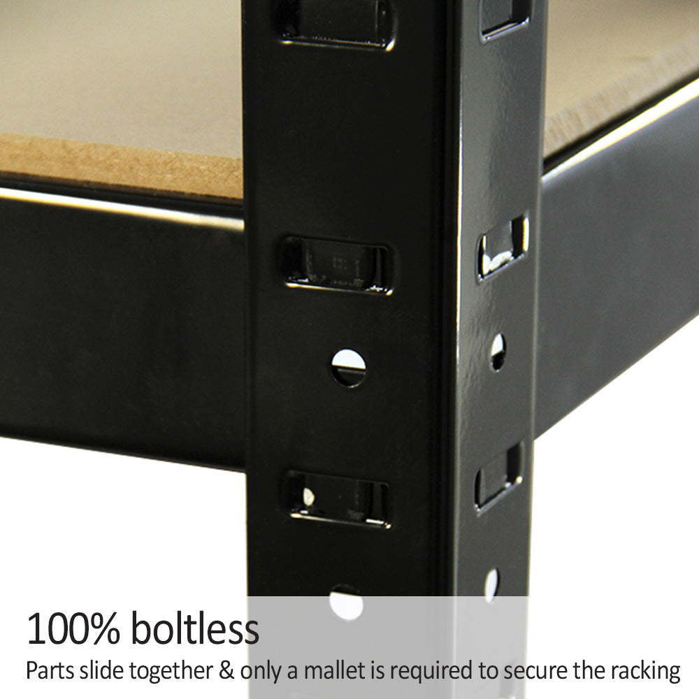 8 x T-RAX Black Metal Racking Units 75cm x 150cm x 30cm - Like New