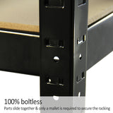 8 x T-RAX Black Metal Racking Units 75cm x 150cm x 30cm - Used - Acceptable