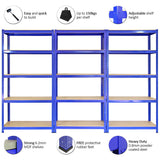 Monster Racking T-Rax Heavy Duty Shelving Units, Blue, 75cm W, 30cm D - Used - Acceptable