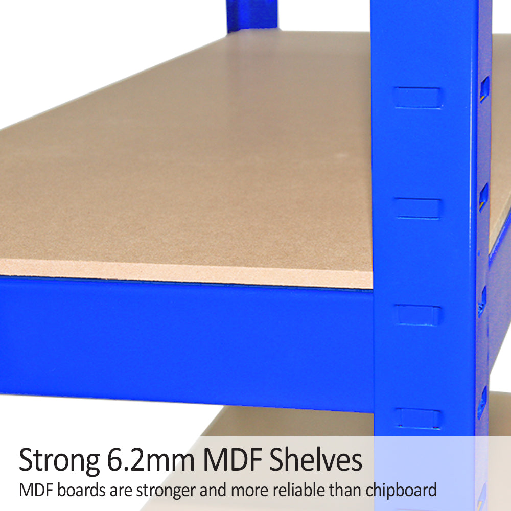 Racking Storage Shelving Heavy Duty Garage 5 Tier 75cm Steel Shelves Warehouse[Blue,8] - Used - Good