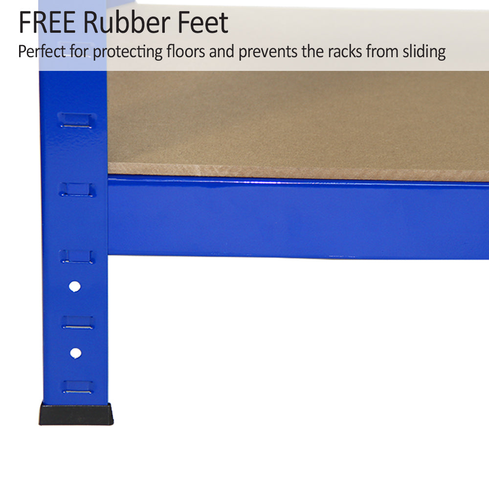 Racking Storage Shelving Heavy Duty Garage 5 Tier 75cm Steel Shelves Warehouse[Blue,8] - Used - Good
