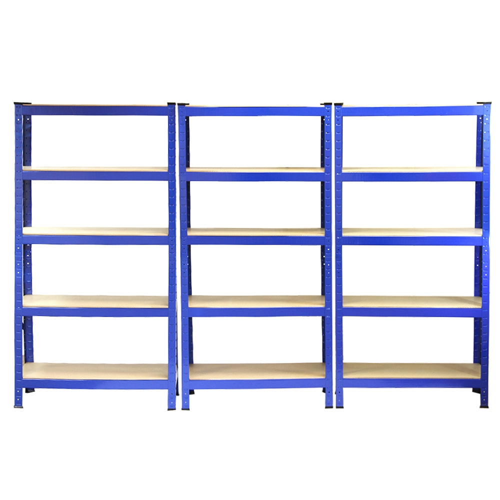 Monster Racking T-Rax Heavy Duty Shelving Units, Blue, 75cm W, 30cm D, Set of 6 - Used - Very Good