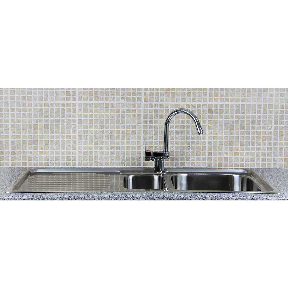 Premium Stainless Steel Kitchen Sink & Confetti Tap - Used - Very Good