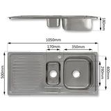 Premium Stainless Steel Kitchen Sink & Confetti Tap - Used - Very Good