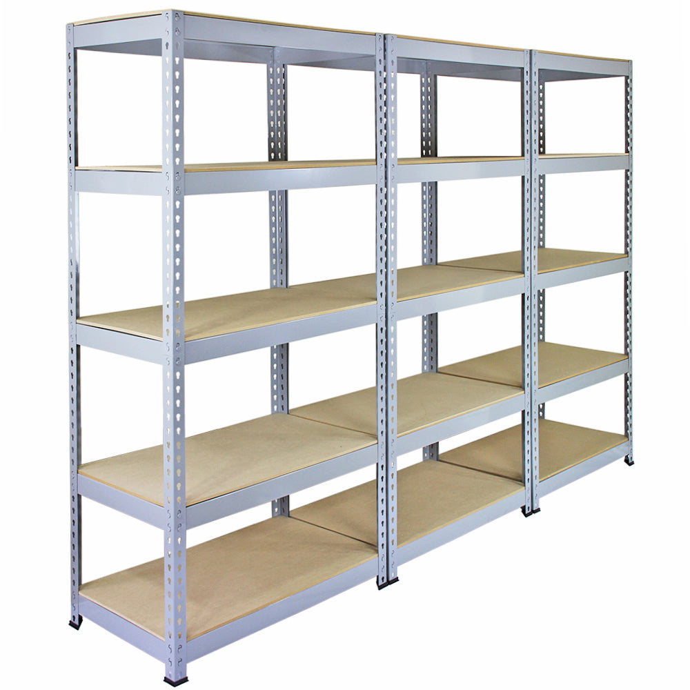 10 x Q-Rax Grey Metal Racking Units 90 x 50 x 180cm - Used - Very Good
