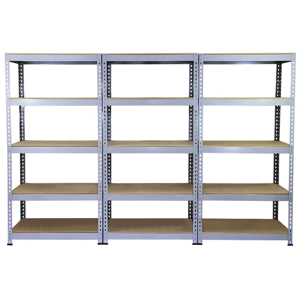 10 x Q-Rax Grey Metal Racking Units 90 x 50 x 180cm - Used - Acceptable