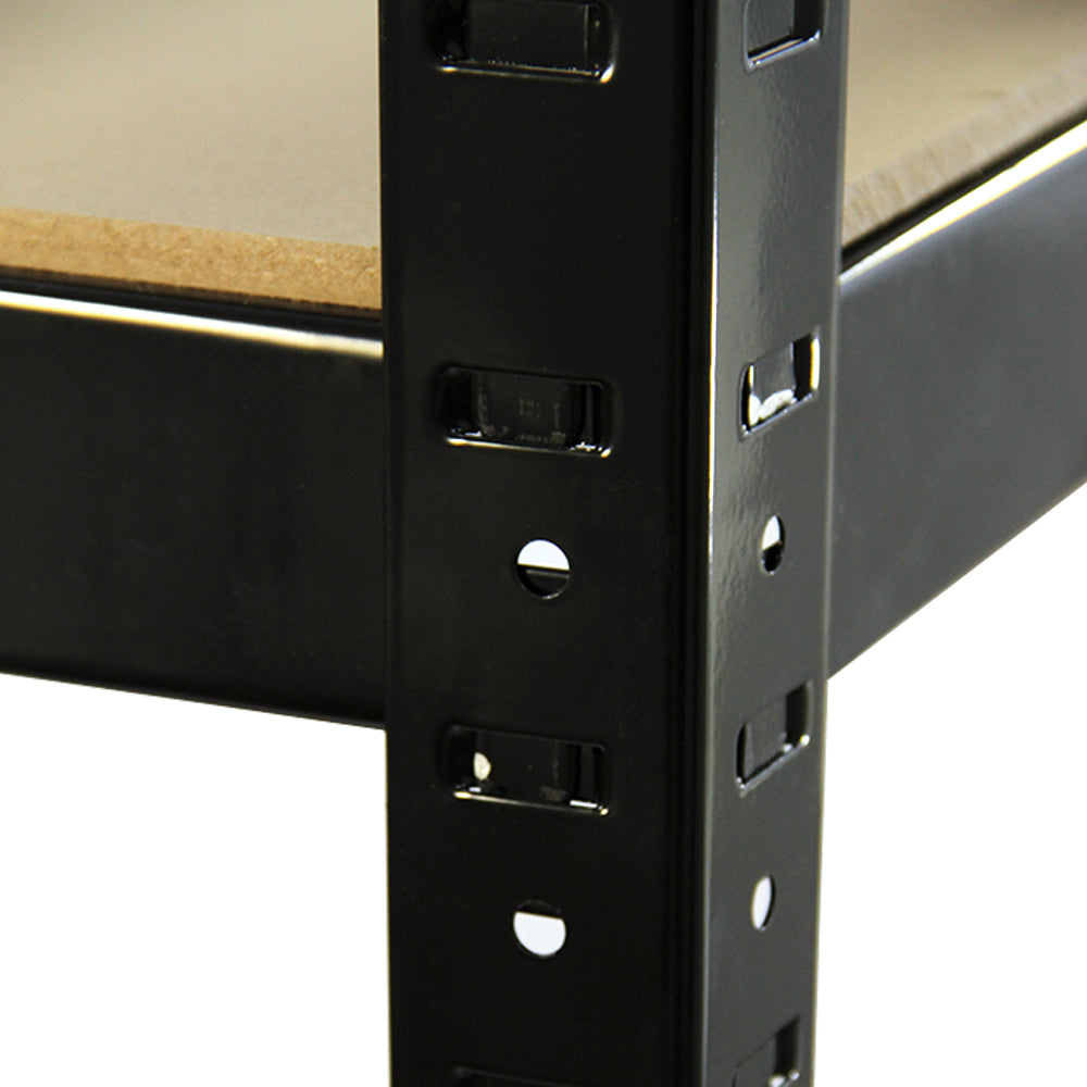 2 x T-RAX Black Metal Racking Units 75cm x 150cm x 30cm with Free Bay Connectors - Used - Good