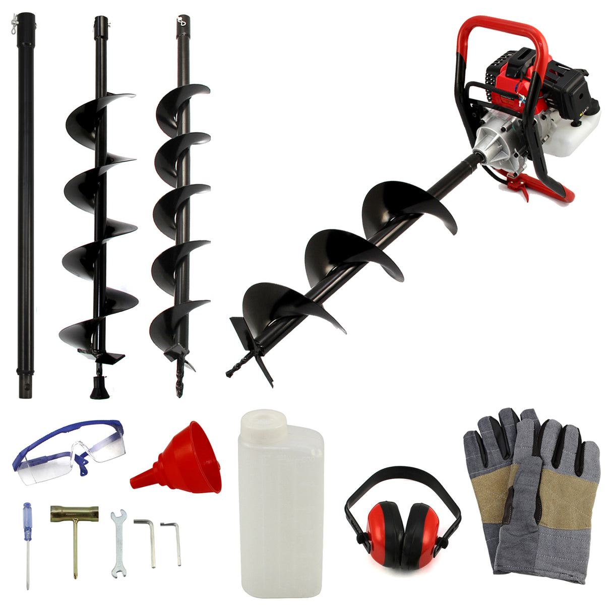 T-Mech 52cc Petrol Earth Auger - Like New