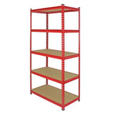 Monster Racking Z-Rax Extra Strong Steel Shelves, Red, 90cm W, 45cm D - Used - Very Good