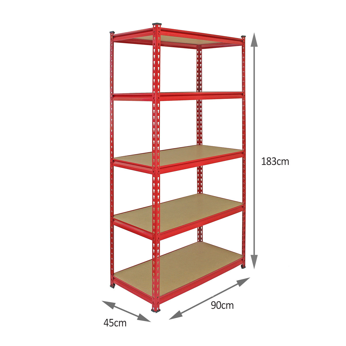 Monster Racking Z-Rax Extra Strong Steel Shelves, Red, 90cm W, 45cm D - Used - Very Good
