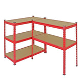 Monster Racking Z-Rax Extra Strong Steel Shelves, Red, 90cm W, 45cm D - Used - Very Good