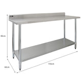 5ft Catering Bench With Single Over-Shelf - Used - Acceptable
