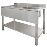 KuKoo Commercial Stainless Steel Sink - Left Hand Drainer - Used - Very Good