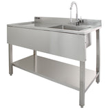 KuKoo Commercial Stainless Steel Sink - Left Hand Drainer - Used - Acceptable