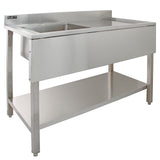 KuKoo Commercial Stainless Steel Sink - Right Hand Drainer - Like New