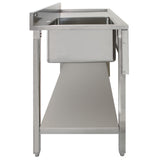 KuKoo Commercial Stainless Steel Sink - Right Hand Drainer - Used - Good