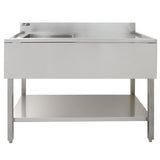 Science Lab Laboratory Sink Stainless Steel Single Bowl 1.0 Right Hand Drainer - Like New