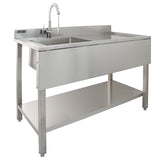 KuKoo Commercial Stainless Steel Sink - Right Hand Drainer - Like New