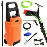 20ft Water Fed Cleaning Pole & 30L Water Trolley - Used - Good