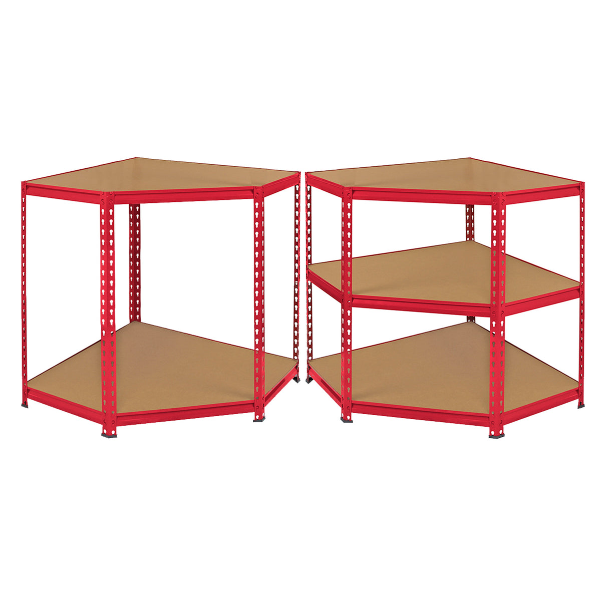 Monster Racking Z-Rax Corner Storage Shelf Unit, Red, 90cm Wide - Used - Good