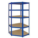 Monster Racking T-Rax Corner Storage Shelf Unit, Blue, 90cm Wide - Like New