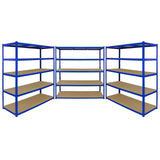 Monster Racking T-Rax 3 x Extra Wide Storage Shelves, Blue, 160cm W, 60cm D - Used - Acceptable