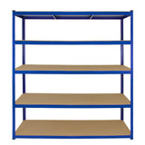 Monster Racking T-Rax 5 x Extra Wide Storage Shelves, Blue, 160cm W, 60cm D - Used - Good