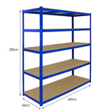 Monster Racking T-Rax Extra Wide Storage Shelves, Blue, 160cm W, 60cm D - Like New