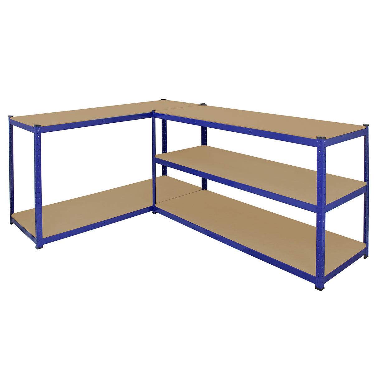 Monster Racking T-Rax 3 x Extra Wide Storage Shelves, Blue, 160cm W, 60cm D - Used - Very Good